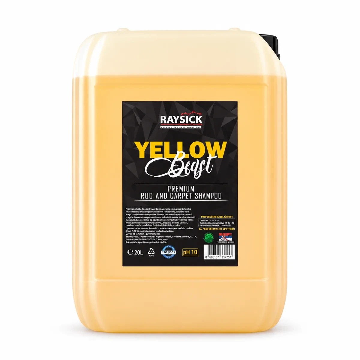RAYSICK šampon za mašinsko pranje tepiha — Yellow Beast